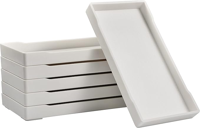 6 Packs Small White Mini Tray | by VCREATC-VCREATEFORCUSTOMER