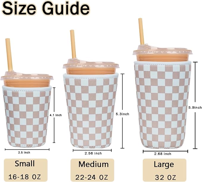 Reusable Insulated Sleeve for Iced Coffee Cup, Coffee Neoprene Sleeve for Cold - Image 5