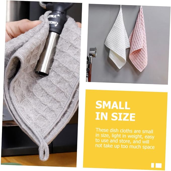 Ipetboom 4pcs Coffee Machine Cleaning Cloths Absorbent Kitchen Dish Rags - Image 9