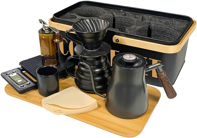 SOTECH Pour Over Coffee Maker Set Coffee Kettle Scale Ceramic Server Ceramic - Image 2