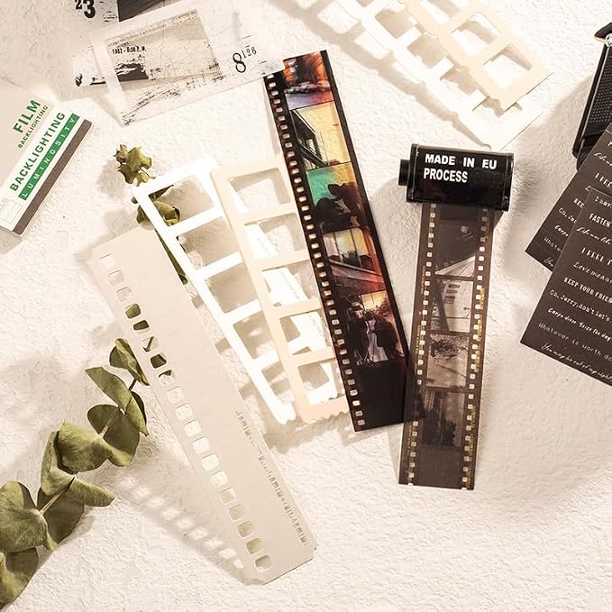 Diuhofart 94Pcs Scrapbooking Supplies Kit, Old Film Strips Photo Frames - Image 2