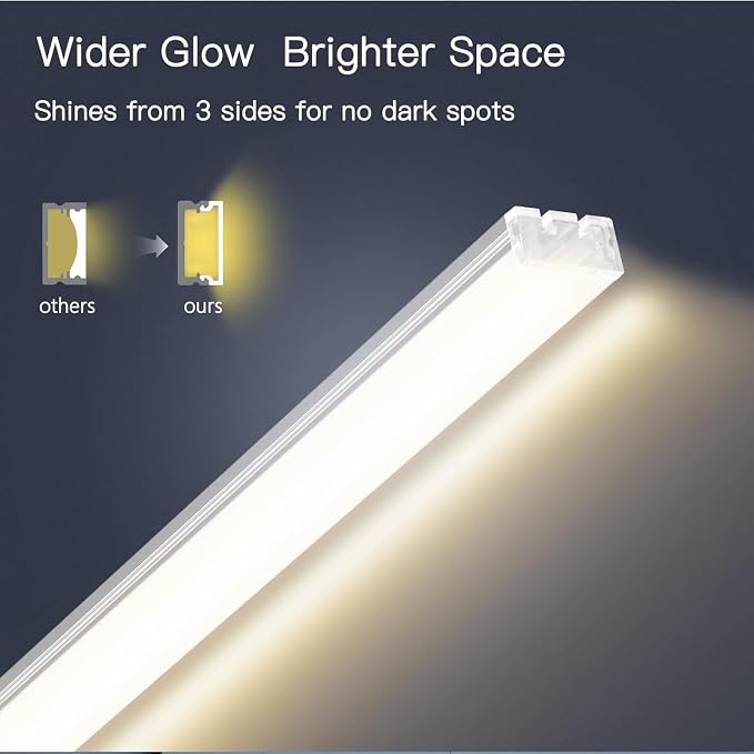 V4light Under Cabinet LED Lighting, 6 Pack Ultra Slim Aluminum Light Bars - Image 6