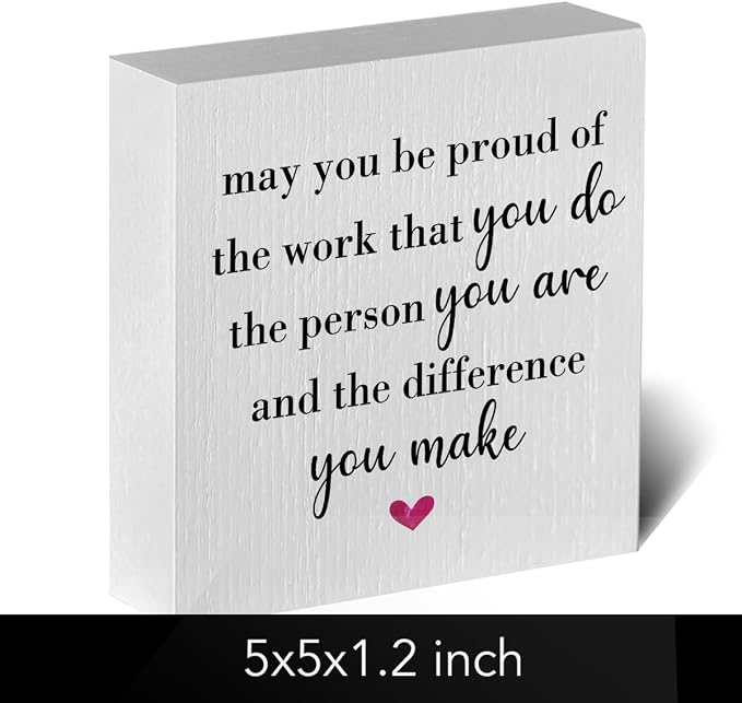 Motivational Artwork Wood Box Sign Rustic Farmhouse Style May You Be Proud of - Image 2
