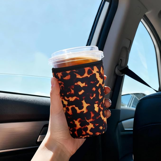 Reusable Insulated Sleeve for Iced Coffee Cup, Beverage Holder for Iced Coffee - Image 3