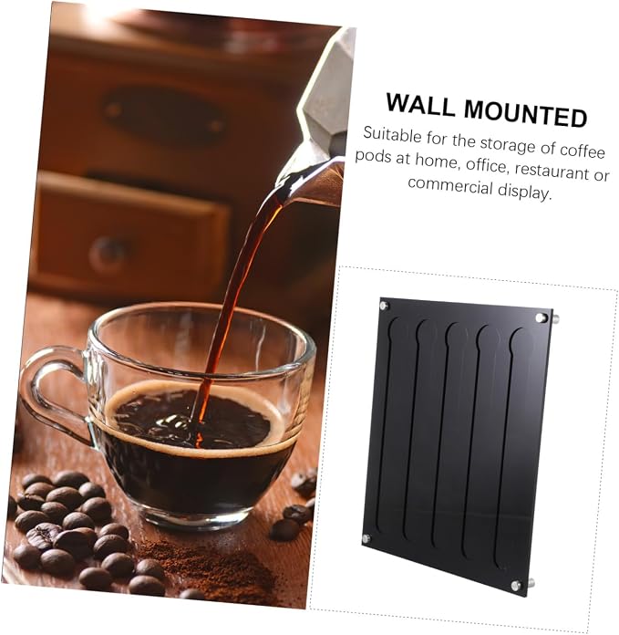 ABOOFAN Wall Mounted Coffee Capsules Display Rack Transparent Acrylic Coffee - Image 7