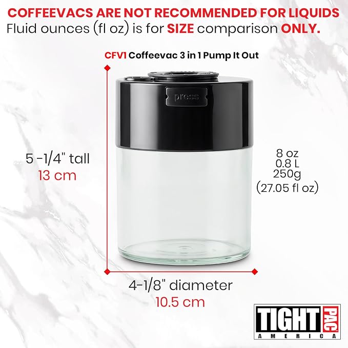 COFFEEVAC Pump It Out Airtight Coffee Container – Vacuum Storage Container - Image 7