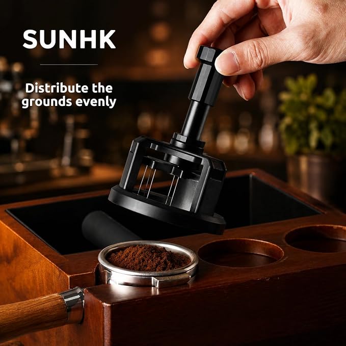 58.3mm WDT Tool Espresso, Press-to-Rotate Espresso Distribution Tool - Image 5