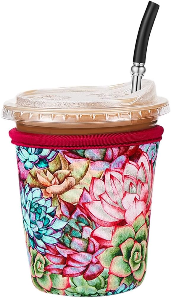 Reusable Insulated Neoprene Iced Coffee Sleeves & Coffee Cup Holder, Universal by Cavllson