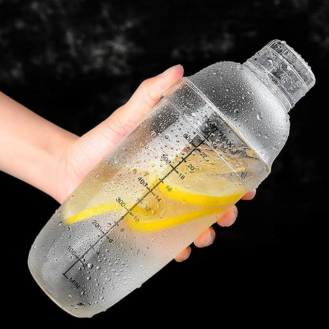 24 Oz Plastic Cocktail Shaker Bottle, Hand Cup Drink Mixer Tea Shaker Clear - Image 4