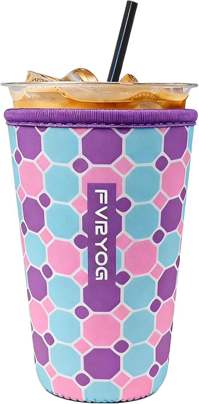 Reusable Insulated Neoprene Iced Coffee Sleeves by Fvryog