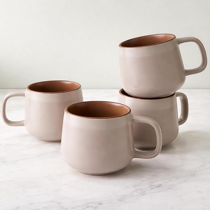 Ava Nord Ceramic Coffee Mugs Set of 4 | 12 oz Stoneware Coffee Cups | Lead-Free by AvaNord