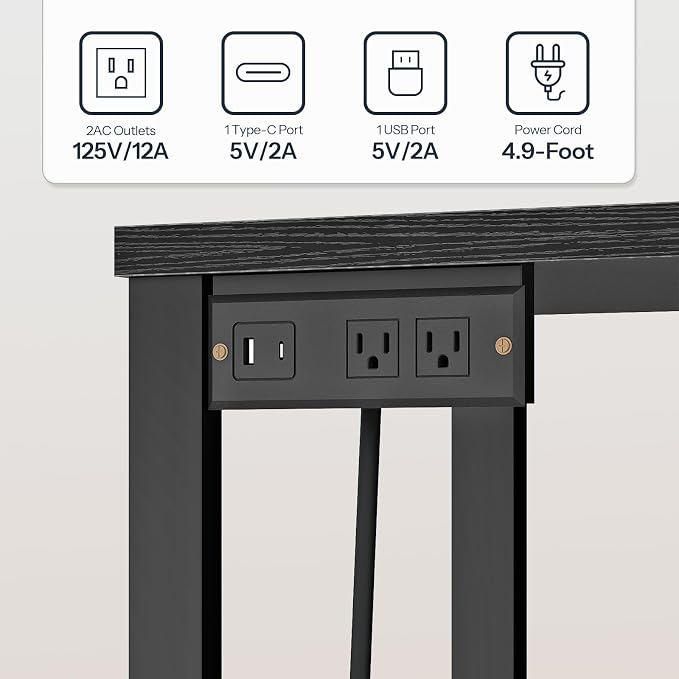HOOBRO L-Shaped Bar Table, Home Bar Unit - Image 7