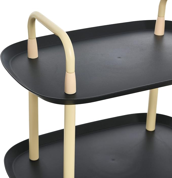 Main + Mesa Modern Plastic and Metal 3-Tier Trolley - Image 4