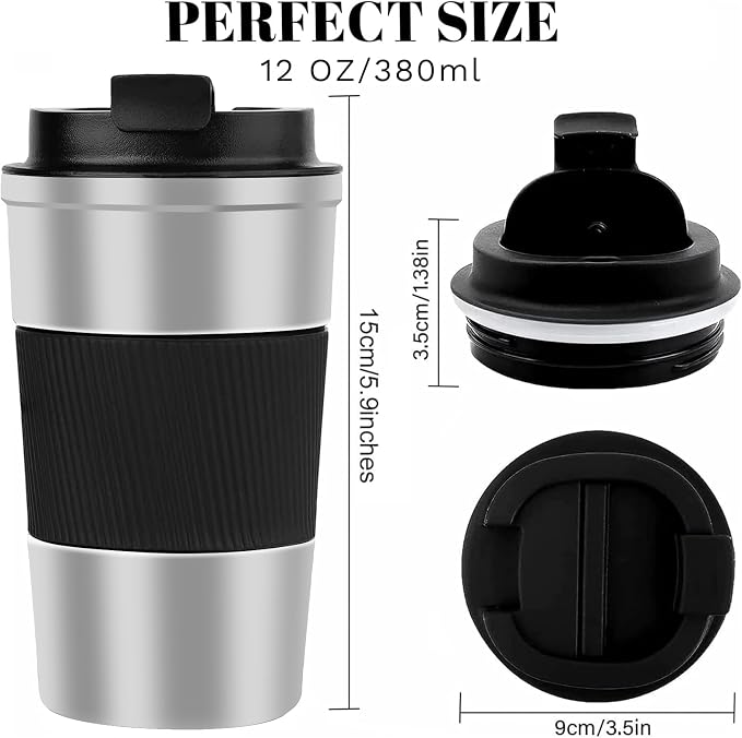 YINBAOGE Insulated Travel Coffee Mug, Spill & Leak Proof, Portable To Go - Image 3