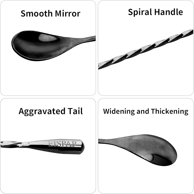 12 Inches Bar Spoon, Long Handle Mixing Stirrers - Image 6