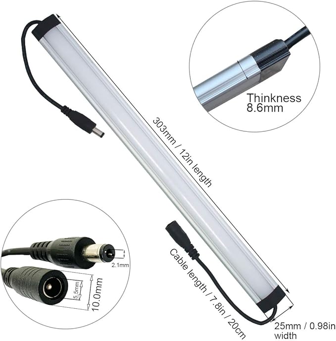 Litever Kitchen Under Cabinet LED Lighting Kits, Daylight White 20W 1000 Lumen - Image 4