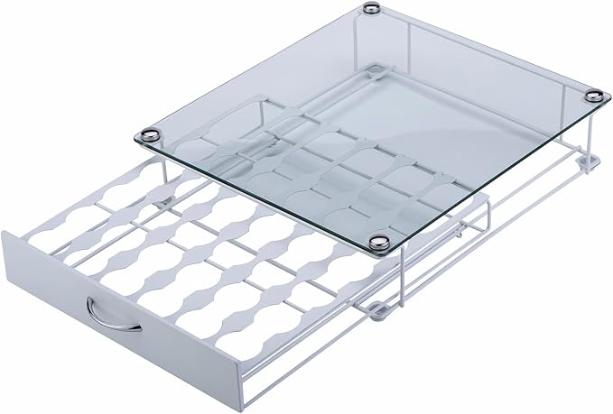 K Cup Pod Holde Glass Top Drawer, Coffee Pod Holder Capsule Display Storage - Image 5