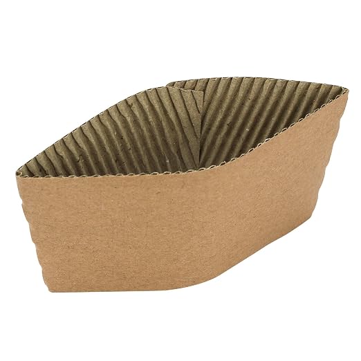 Karat Coffee Cup Sleeves Traditional Corrugated Coffee Cup Jackets - Image 3