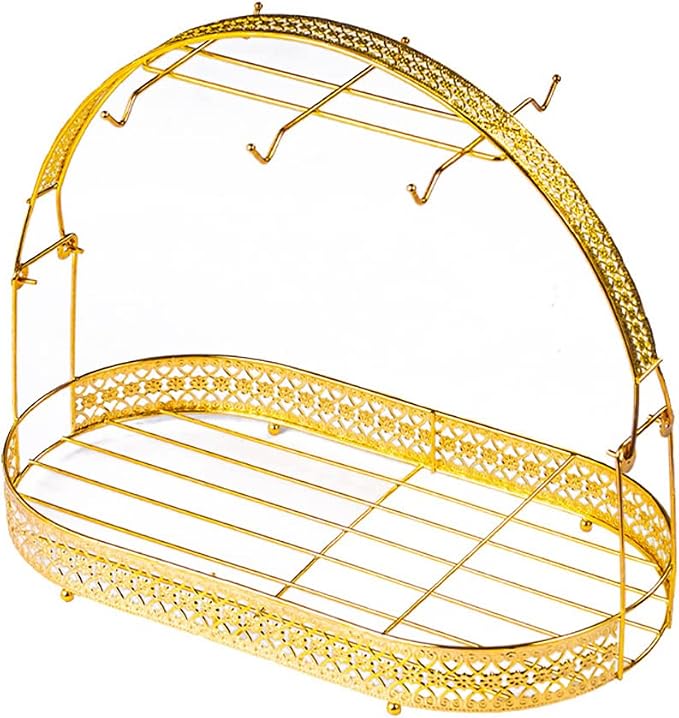Mug Holder Coffee Rack Coffee Cup Holder Stand Dishes Organizer Iron Storage - Image 4