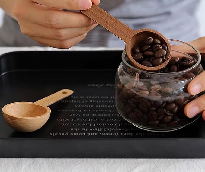 Coffee Scoop, CISHNOU Wooden Tablespoon Scoop Wooden Coffee Ground Spoon - Image 3