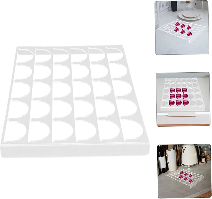 Gadpiparty Acrylic Coffee Capsule Rack 30 Grids Kitchen Countertop Organizer - Image 9
