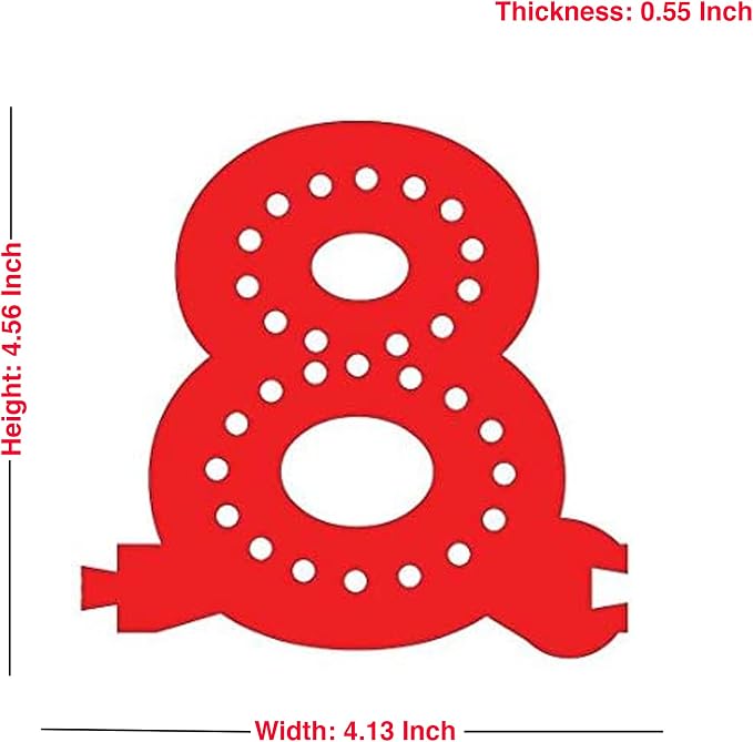 M&T Displays LED Marquee Letter Lights Modular Red Light Up Number Initial - Image 3