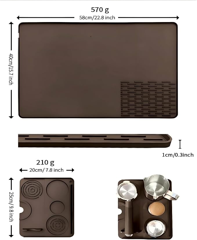 Silicone Coffee Mat, 2 in1 Coffee Maker Mat - Image 2