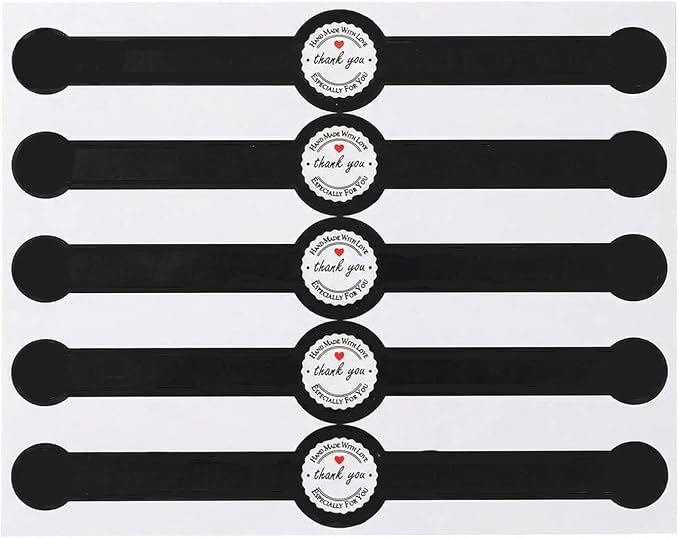 100 Pcs Food Baking Stickers Decorative Bakery Stickers Packaging Self Adhesive by Unknown