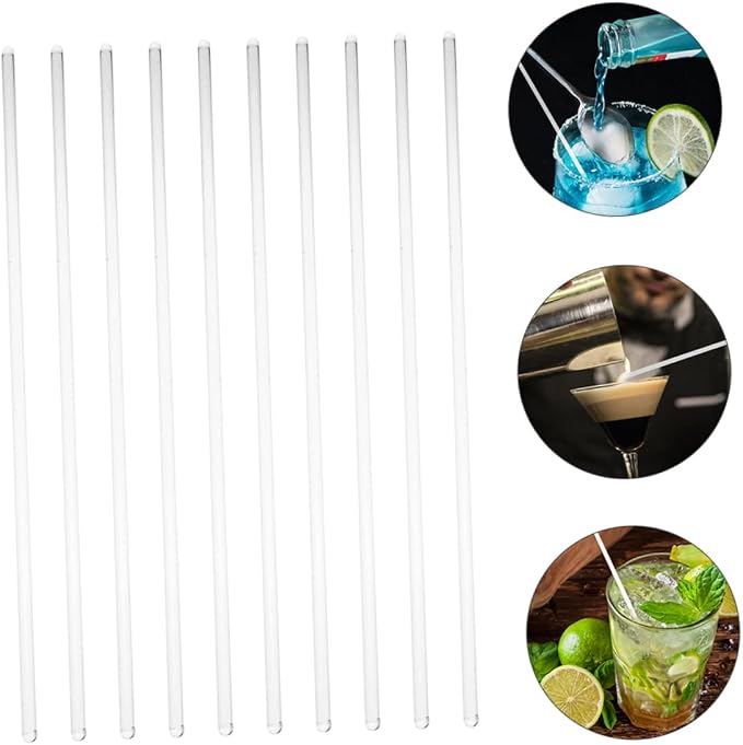10pcs Cocktail Mixing Rods Glass Stirring Sticks Bartending Tools - Image 5