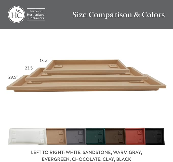 The HC Companies Venetian Rectangular Plant Tray - Image 6