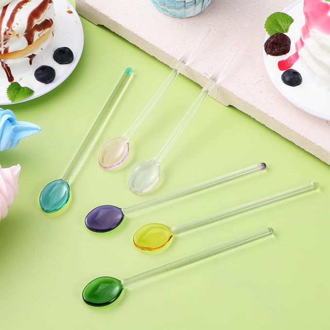 Glass Stirring Spoons Long Handle, Cocktail Swizzle Sticks Kitchen - Image 7