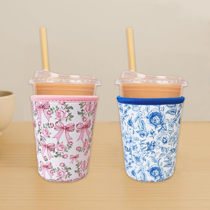 Reusable Insulated Neoprene Iced Coffee Cup Sleeve, Durable Drink Sleeve - Image 4