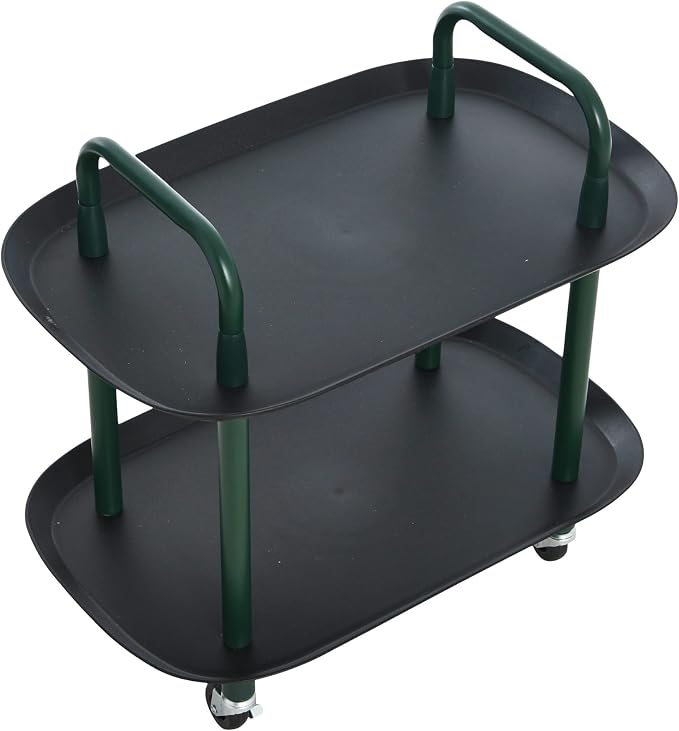 Main + Mesa Modern Plastic and Metal 2-Tier Trolley - Image 5