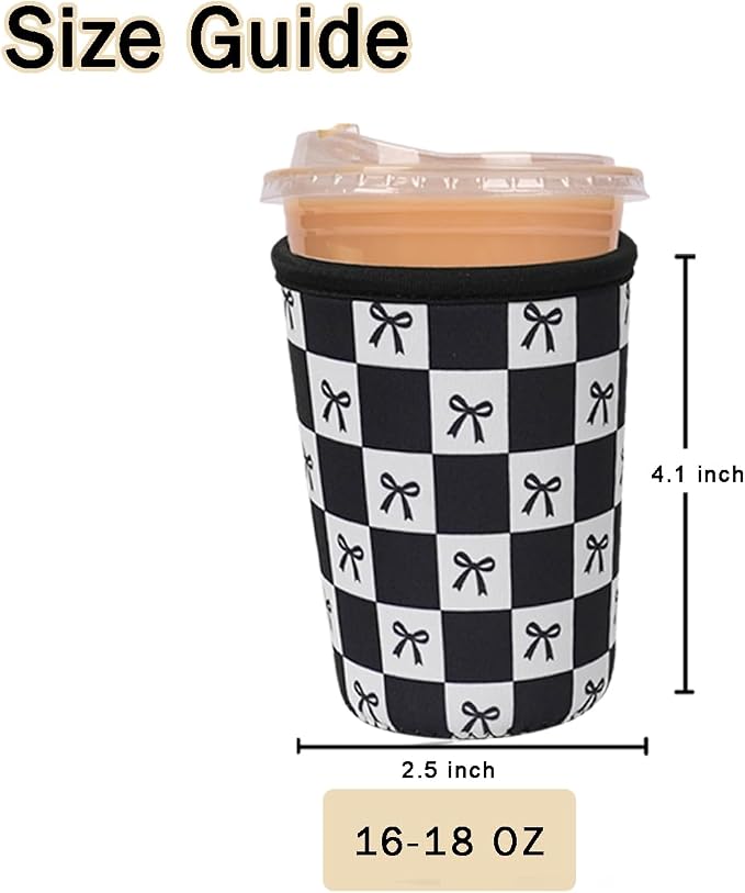 Reusable Insulated Sleeve for Iced Coffee Cup, Coffee Neoprene Sleeve for Cold - Image 5
