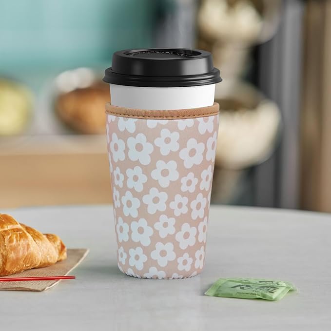 Reusable Insulated Neoprene Iced Coffee Cup Sleeve, Durable Drink Sleeve - Image 5