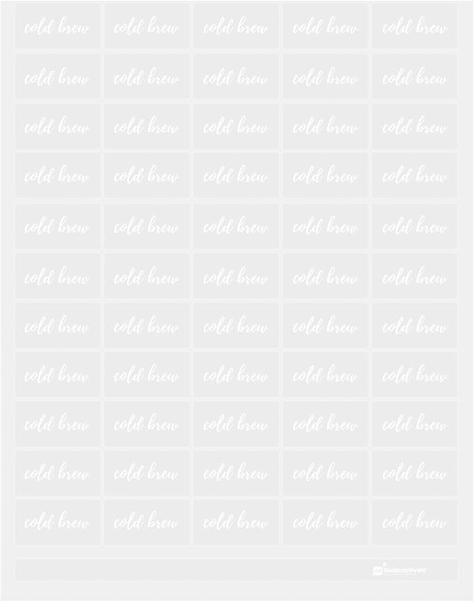 Restaurantware Label Tek 1.9 x 1 Inch Brew Bottle Labels 100 Water-Resistant by Restaurantware