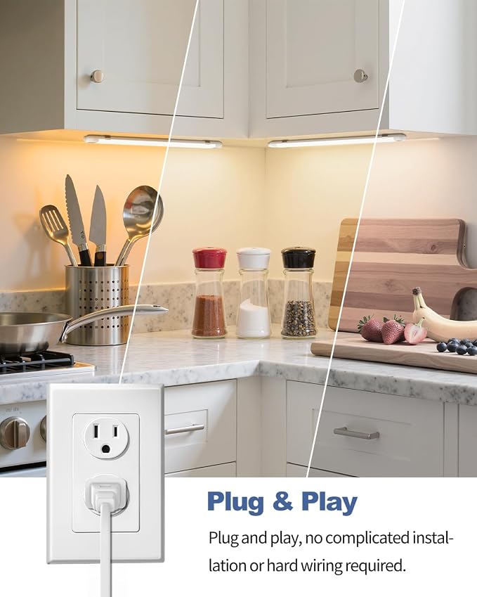 MYPLUS 16" Under Cabinet Lighting, Hand Wave Sensor Under Counter Lights - Image 4