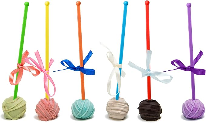 100 Pieces Disposable Plastic Round Top Crystal Swizzle Sticks - Image 3
