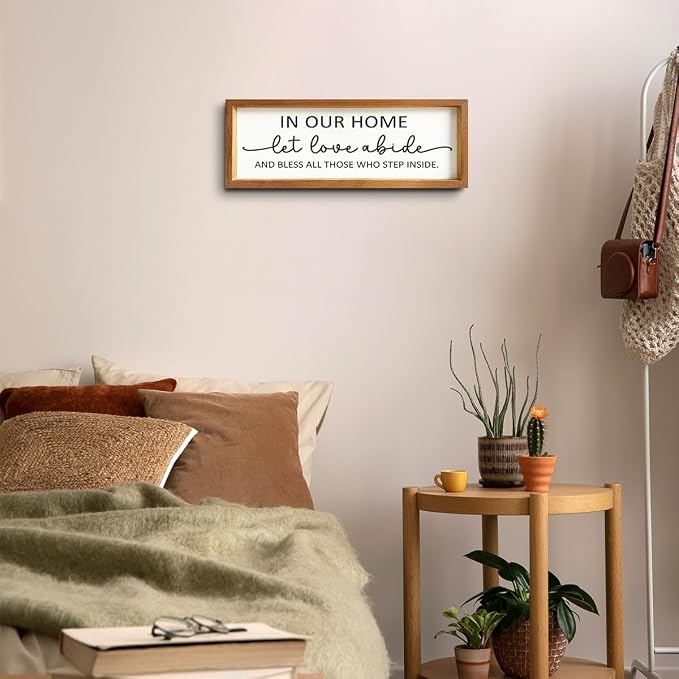 let love Abide Wood Picture Frame Rectangular Wall Decor - Image 6