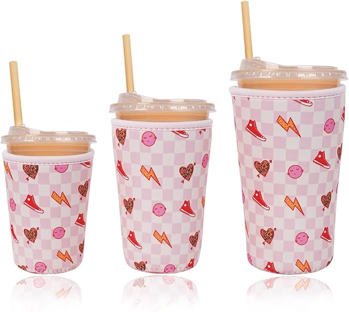Reusable Insulated Neoprene Iced Coffee Cup Sleeve, Durable Drink Sleeve by Unknown