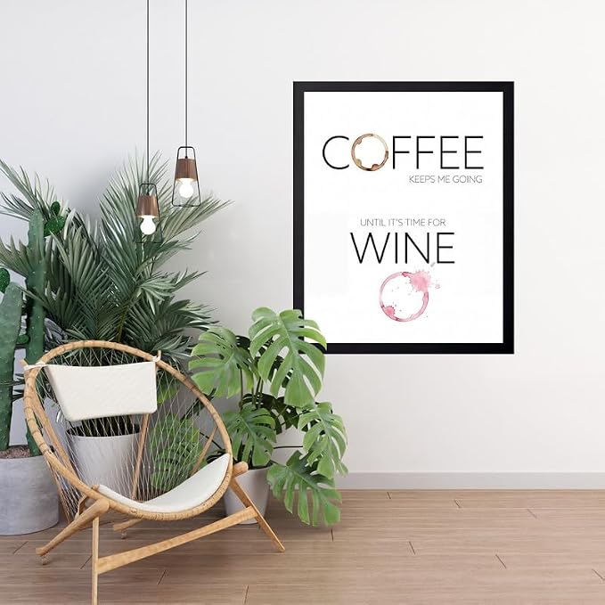 Lawrence Williams Designs Coffee and Wine Quote Poster - Image 4
