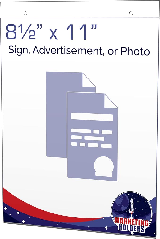 Lot of 10 - 8.5" X 11" Wall Mount Sign Holders - Image 5