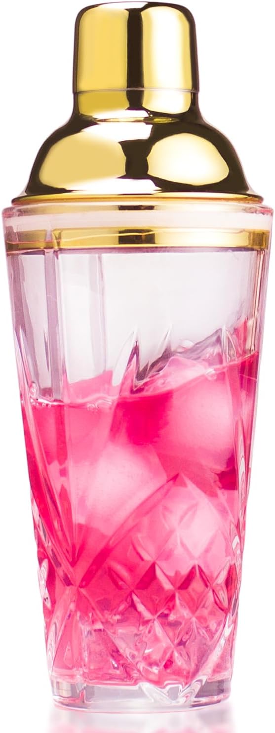 Cocktail Shaker, 14.5 Oz Glass Drink Shakers Cocktail by Gbuxska