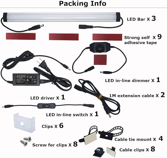 Litever Kitchen Under Cabinet LED Lighting Kits, Daylight White 20W 1000 Lumen - Image 7