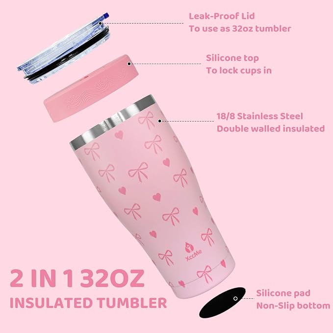 Universal Iced Coffee Sleeve, Double Wall Stainless Steel Insulator Fits - Image 3