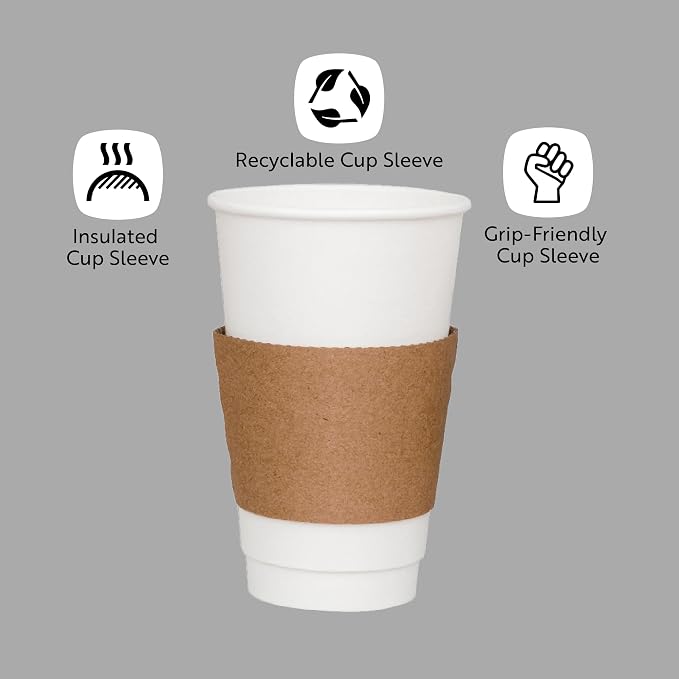 Restaurantware SLEEVES ONLY: Restpresso 5.1 x 2.8 Inch Coffee Cup Sleeves 50 - Image 4