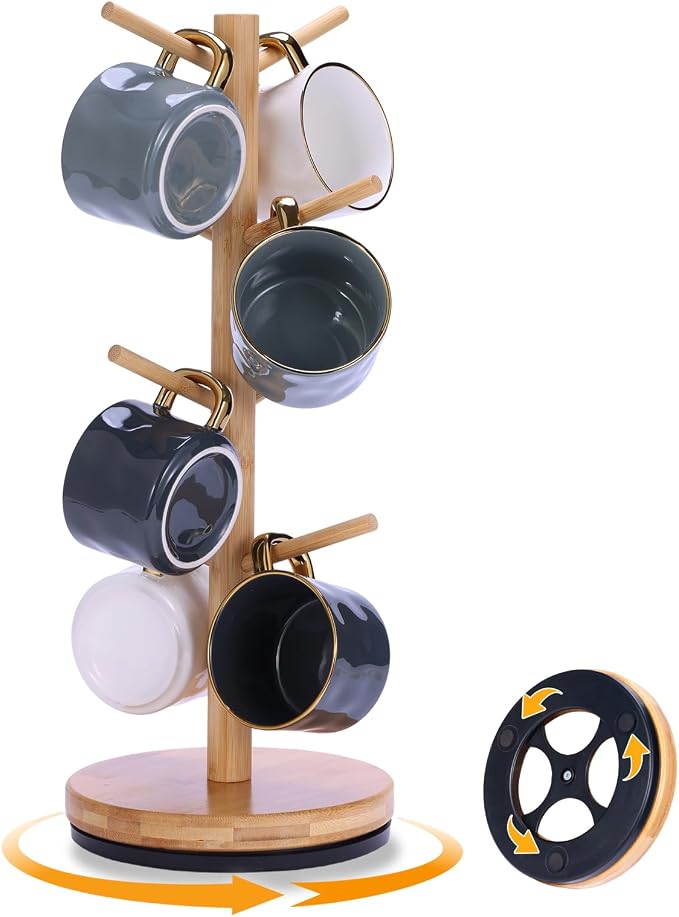 Mug Holder Tree, Upgraded 360° Rotated 8 Hooks Coffee Mug Holders by Unknown