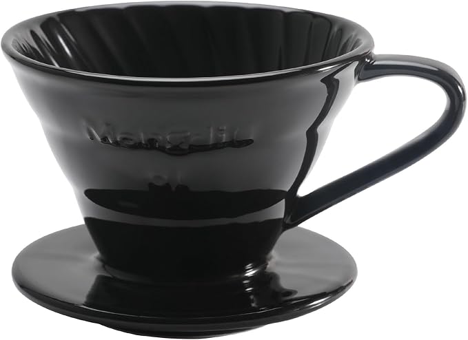 Mongdio Ceramic Pour Over Coffee Dripper, Reusable Porcelain Portable Pour Over by Mongdio