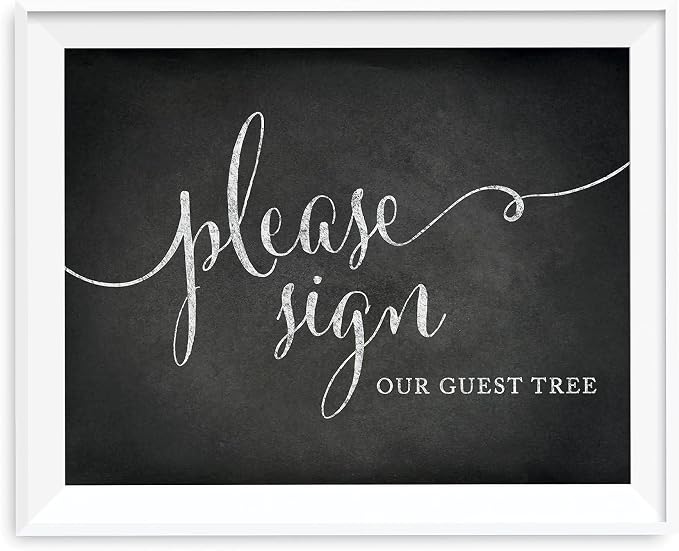 Andaz Press Wedding Party Signs, Vintage Chalkboard Print, 8.5x11-inch by AndazPress
