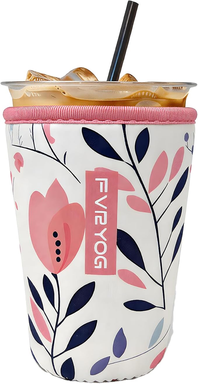 Reusable Insulated Neoprene Iced Coffee Sleeves by Fvryog